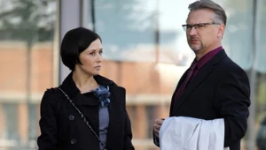 Jolanta Fraszyńska i Dariusz Wiktorowicz na planie serialu "Licencja na wychowanie" / fot. Telus