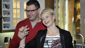 Tomasz Karolak i Małgorzata Kożuchowska na planie nowego serialu