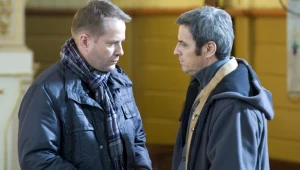 Artur Żmijewski i Piotr Polk na planie serialu "Ojciec Mateusz" / fot. Jarosław Antoniak