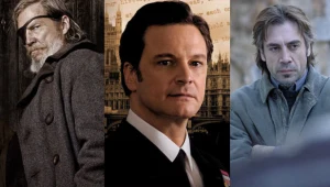 Colinowi Firhowi (C) zagrozić mogą w tym roku: Jeff Bridges (L) i Javier Bardem (P)