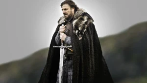 Sean Bean w scenie z serialu "Gra o tron"