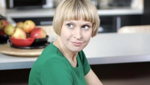 Paulina Holtz na planie serialu "Klan"