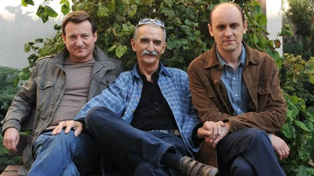 Marek Koterski (C) ze swoimi aktorami: Robertem Więckiewiczem (L) i Adamem Woronowiczem (P) Marek Koterski (C) ze swoimi aktorami: Robertem Więckiewiczem (L) i Adamem Woronowiczem (P)