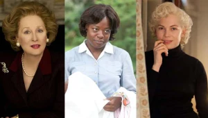 Oscarowy wieczór mogą popsuć Meryl Streep (L) Viola Davis (C) oraz Michelle Williams (P)
