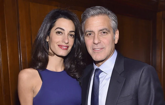 George Clooney z żoną George Clooney z żoną