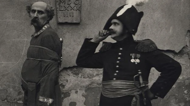 Marian Jednowski i Bolesław Horski w scenie z filmu "Pan Tadeusz" Marian Jednowski i Bolesław Horski w scenie z filmu "Pan Tadeusz"