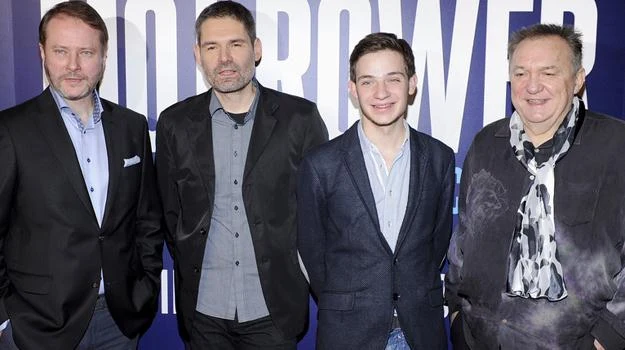 Reżyser (drugi z lewej) i odtwórcy głównych ról na premierze filmu "Mój rower" / fot. Mieszko Piętka Reżyser (drugi z lewej) i odtwórcy głównych ról na premierze filmu "Mój rower" / fot. Mieszko Piętka