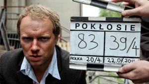 Maciej Stuhr na planie filmu "Pokłosie".