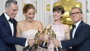 Laureaci Oscarów - Daniel Day-Lewis, Jennifer Lawrence, Anne Hathaway i Christoph Waltz