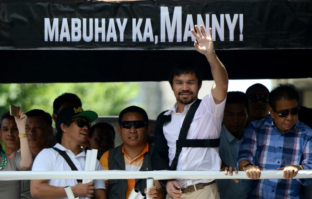 Manny Pacquiao jest ikoną na Filipinach Manny Pacquiao jest ikoną na Filipinach
