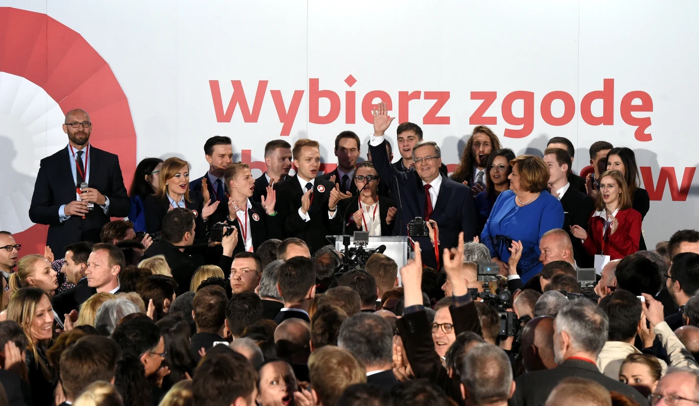 Wieczór wyborczy w sztabie Bronisława Komorowskiego