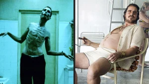 Christian Bale w "Mechaniku" (L) i "American Hustle" (P)
