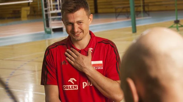 Libero reprezentacji Polski - Krzysztof Ignaczak - podczas wywiadu. Libero reprezentacji Polski - Krzysztof Ignaczak - podczas wywiadu.