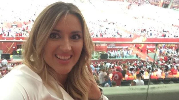 Karolina Szostak w sobotę na Stadionie Narodowym - fot. Twitter Karolina Szostak w sobotę na Stadionie Narodowym - fot. Twitter