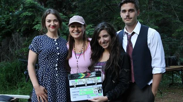 Na planie filmu "Ojcu" / fot. Anette Woloshen Na planie filmu "Ojcu" / fot. Anette Woloshen