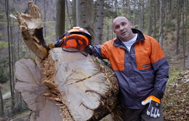 Przemysław Saleta na planie programu w Bieszczadach Przemysław Saleta na planie programu w Bieszczadach