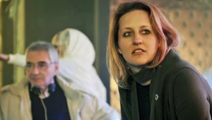 Katarzyna Jungowska i Erik Stępniewski na planie filmu "Piąte: Nie odchodź"