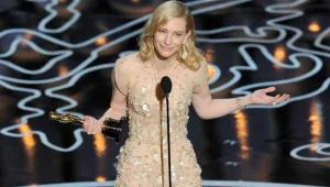 Cate Blanchett z Oscarem za rolę w filmie "Blue Jasmine" (2014 rok)