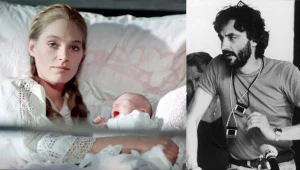 Małgorzata Braunek na planie "Trzeciej części nocy" (L) i Andrzej Żuławski - fot. AKPA