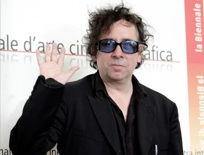 Tim Burton podczas prezentacji filmu "Gnijąca panna młoda" na festiwalu w Wenecji, 7 września 2005