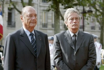 Prezydent Chirac i Alain Delon