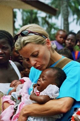Małgorzata Foremniak w Sierra Leone - fot. UNICEF