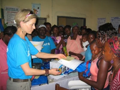 Małgorzata Foremniak w Sierra Leone - fot. UNICEF
