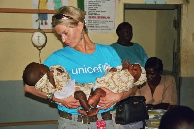 Małgorzata Foremniak w Sierra Leone - fot. UNICEF