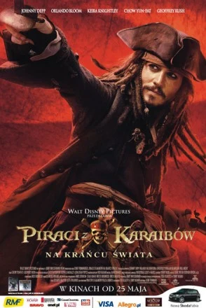 "Piraci z Karaibów. Na krańcu świata", trzecia część przebojowej produkcji z udziałem Johnny'ego Deppa, Orlando Blooma i Keiry Knightley, od 25 maja 2007 na ekranach polskich kin!