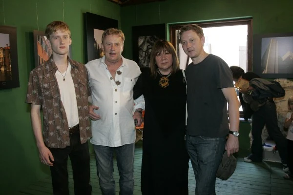 Daniel Olbrychski z żoną Krystyną i synami - Rafałem i Victorem