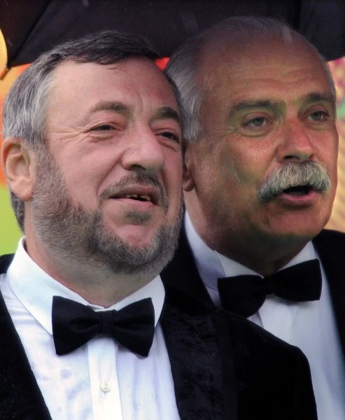 Nikita Michałkow z przewodniczącym jury - Pawłem Ługinem