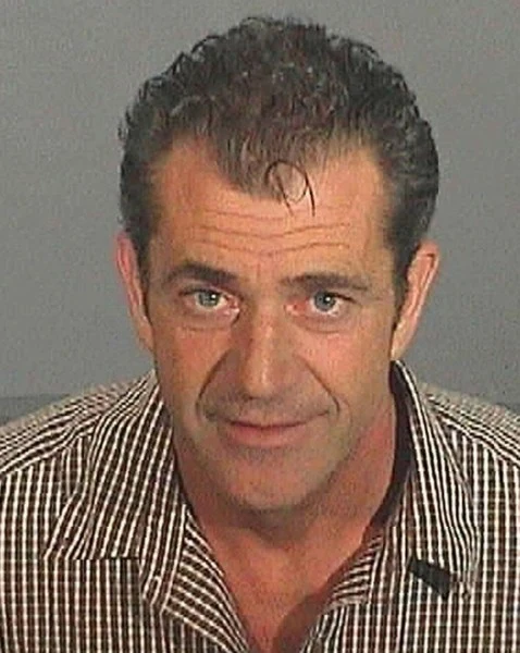 Mel Gibson - aresztowany w lipcu 2006 roku za jazdę pod wpływem alkoholu