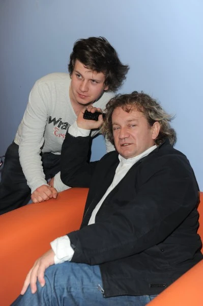 Paweł Królikowski z synem Antonim