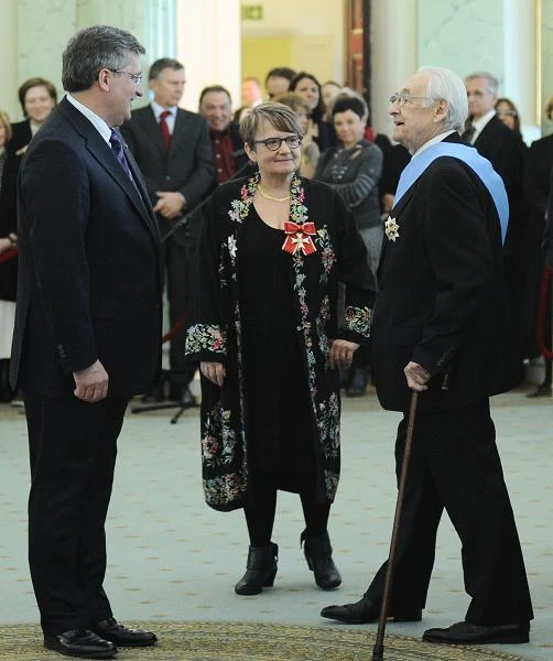 Prezydent Bronisław Komorowski, Agnieszka Holland i Andrzej Wajda / fot. Maciej Biedrzycki