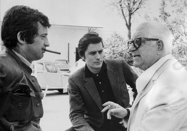 Legendy francuskiego kina: Jean-Paul Belmondo (L), Alain Delon (C) i wielki Jean Gabin (P)