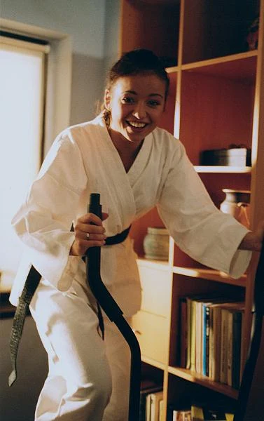 W "Dniu świra" (2002) Marka Koterskiego zagrała sąsiadkę Adasia Miauczyńskiego