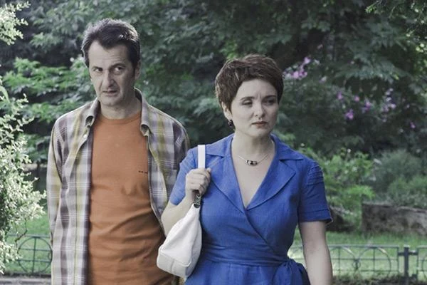 Ionel Mihailescu i Dana Voicu w scenie z filmu "Hello! How are you?"