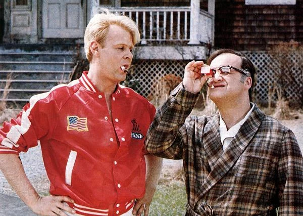 W 1981 roku u boku Dana Aykroyda (L) wystąpił w "Sasiadach" Johna G. Avildsena.