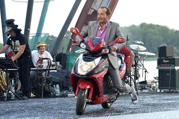 Rober Górski na motocyklu