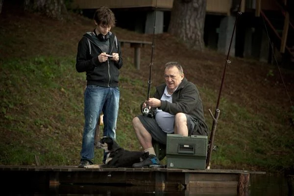 Krzysztof Chodorowski i Michał Urbaniak w scenie z filmu "Mój rower"