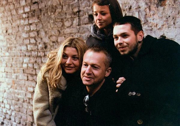 Z Edytą Olszówką, Anną Przybylską i Gabrielem Fleszarem podczas prac na planie wyreżyserowanego przez siebie "Sezonu na leszcza"