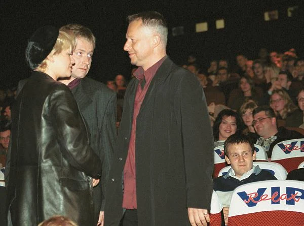 Z Katarzyną Figurą i Olafem Lubaszenko na premierze "Stacji" Piotra Wereśniaka