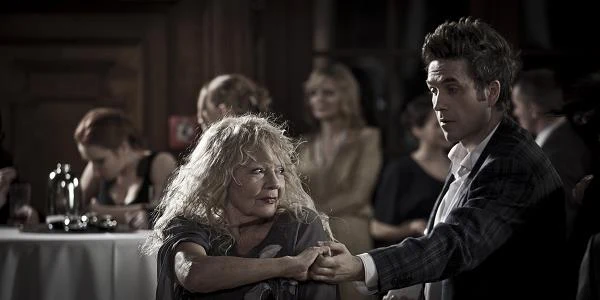 Marcin Dorociński na planie filmu "Pod Mocnym Aniołem"