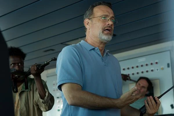 Tom Hanks w scenie z filmu "Kapitan Phillips"
