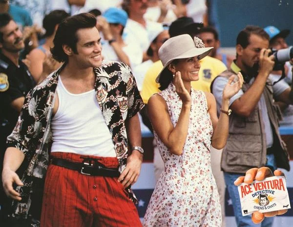 W niezbyt obfitej filmografii Courney Cox znajdziemy takie produkcje jak: "Ace Ventura: Psi detektyw" (1994) - na zdjęciu, "300 mil do Graceland" (2001), czy "Zoom: Akademia superbohaterów" (2006) - fot. Mary Evans Picture Library