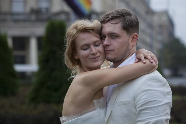 Agnieszka Żulewska i Tomasz Schuchardt na planie filmu "Chemia" - fot. Michał Opala