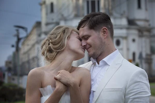 Agnieszka Żulewska i Tomasz Schuchardt na planie filmu "Chemia" - fot. Michał Opala