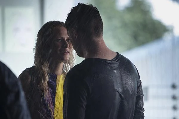 Agnieszka Żulewska i Tomasz Schuchardt na planie filmu "Chemia" - fot. Michał Opala