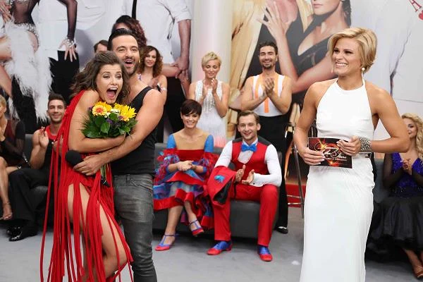 Agnieszka Sienkiewicz właśnie zobaczyła, ile punktów otrzymała od jurorów - fot. WBF