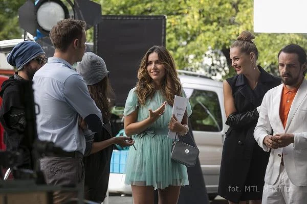 Małgorzata Socha, Paweł Domagała i Marta Żmuda Trzebiatowska na planie "Wkręconych 2"